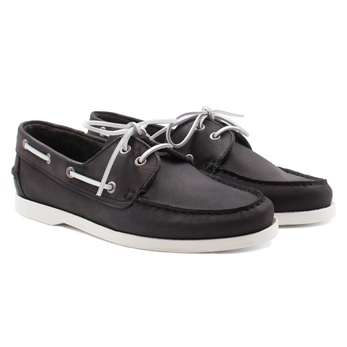 Chaussures bateau cuir noir