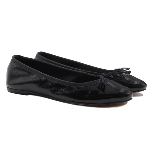 Ballerines classiques cuir brillant noir