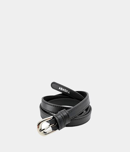 Ceinture vegan apple skin Noire pour femme de Ashoka Paris