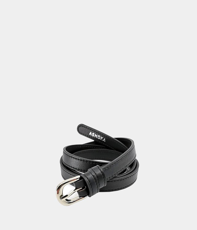 Ceinture vegan apple skin Noire pour femme de Ashoka Paris 2