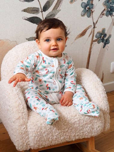 Pyjama pour bébé évolutif et à zip - 100% coton bio - collection Jungle