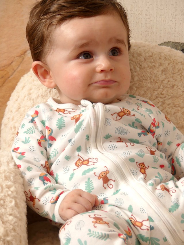 Pyjama pour bébé évolutif et à zip - 100% coton bio - collection Jungle 5