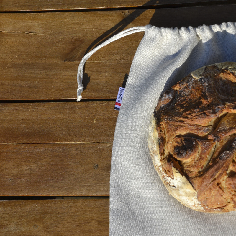 Zoom sur le sac à pain le Gourmand beige