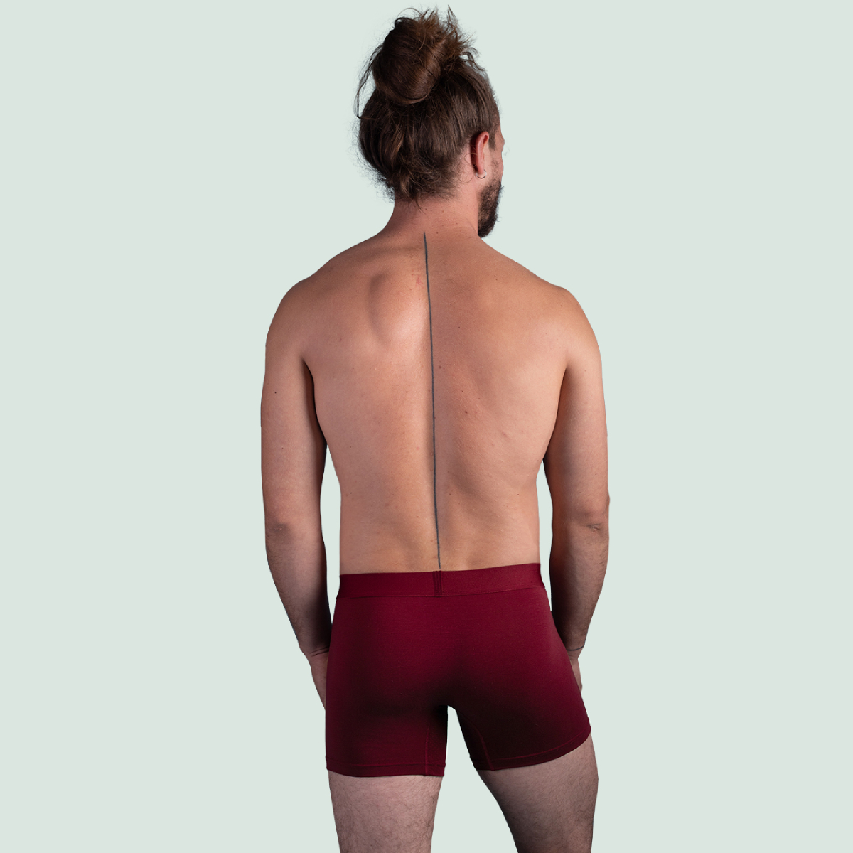 Boxer sport en tencel bordeaux foncé pour hommes