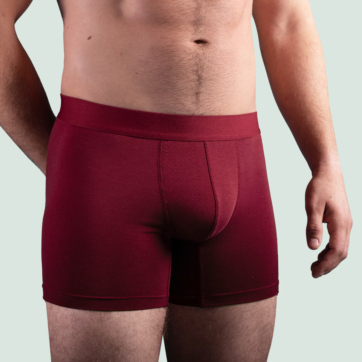 Boxer sport en tencel bordeaux foncé pour hommes