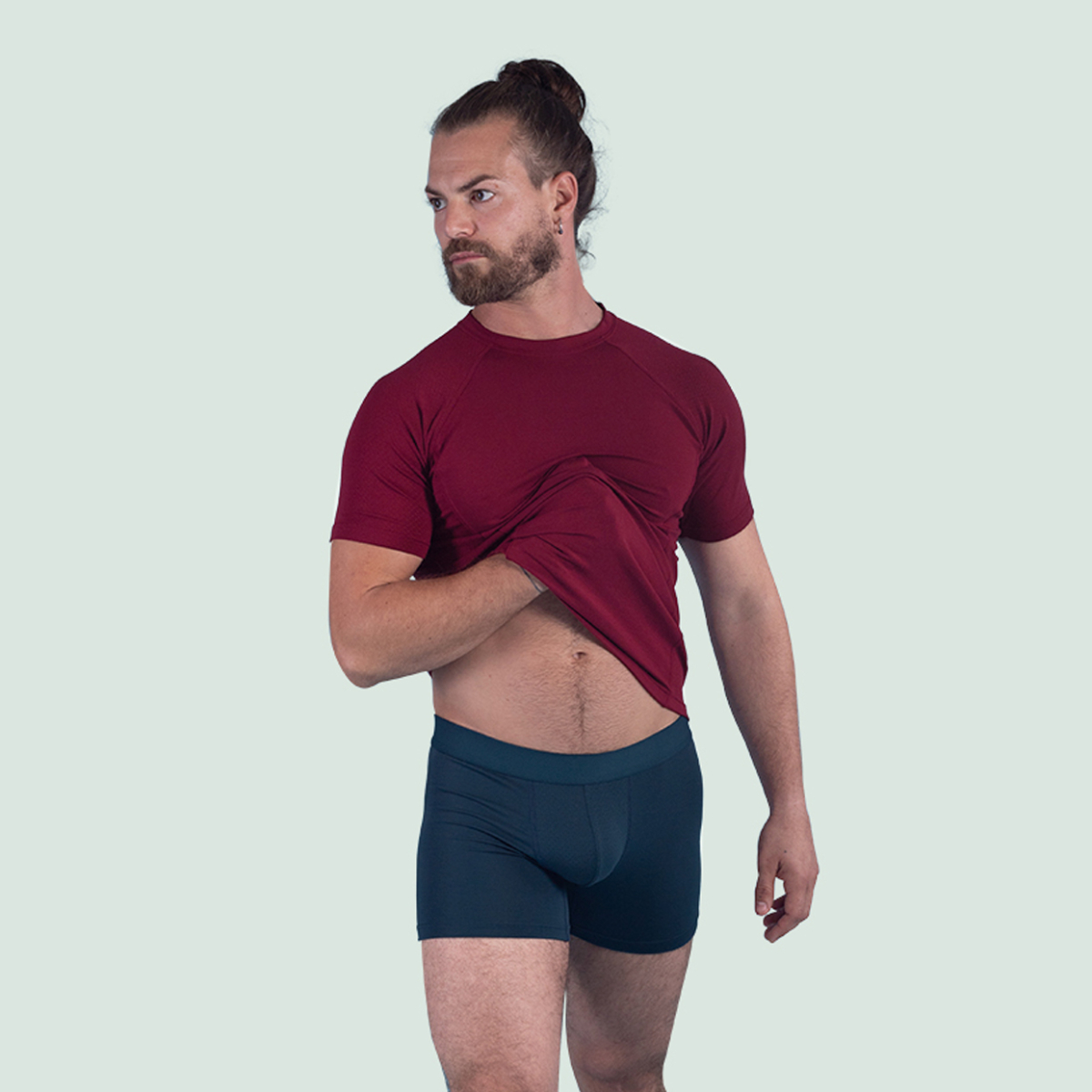 Boxer sport en tencel bleu pétrole pour hommes