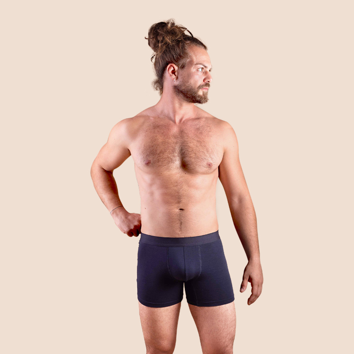 Boxer sport en tencel bleu marine pour hommes