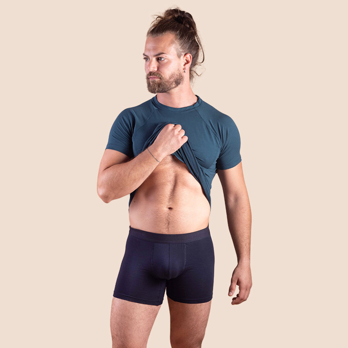 Boxer sport en tencel bleu marine pour hommes