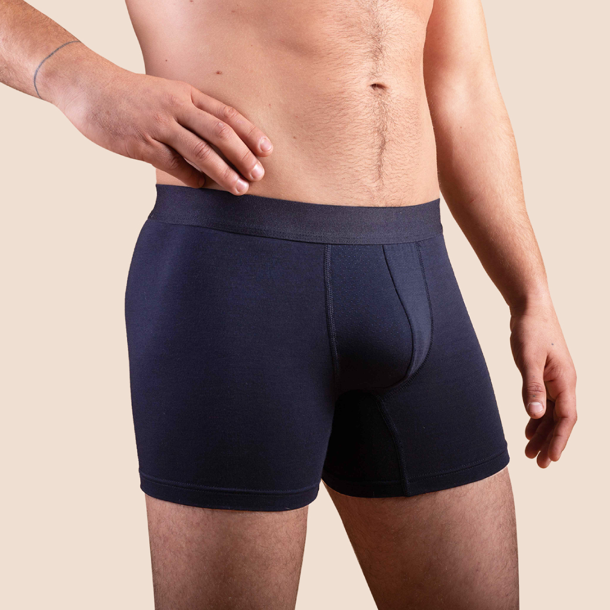 Boxer sport en tencel bleu marine pour hommes