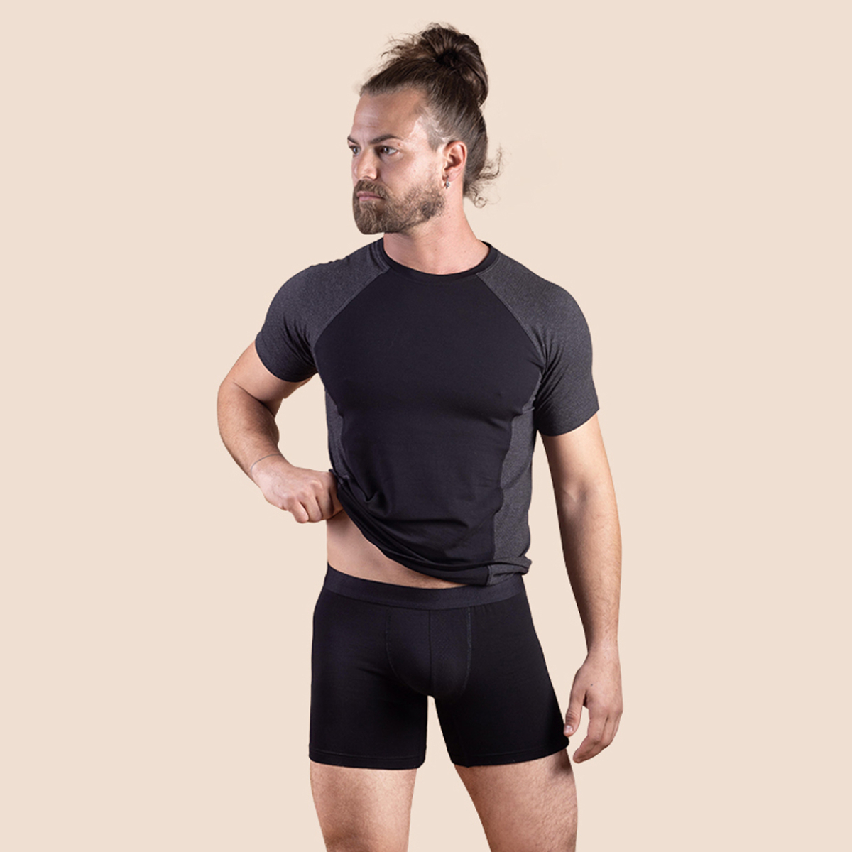 Boxer sport en tencel noir pour hommes