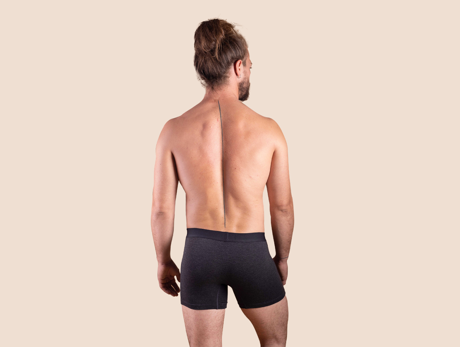 Boxer sport en tencel gris anthracite pour hommes