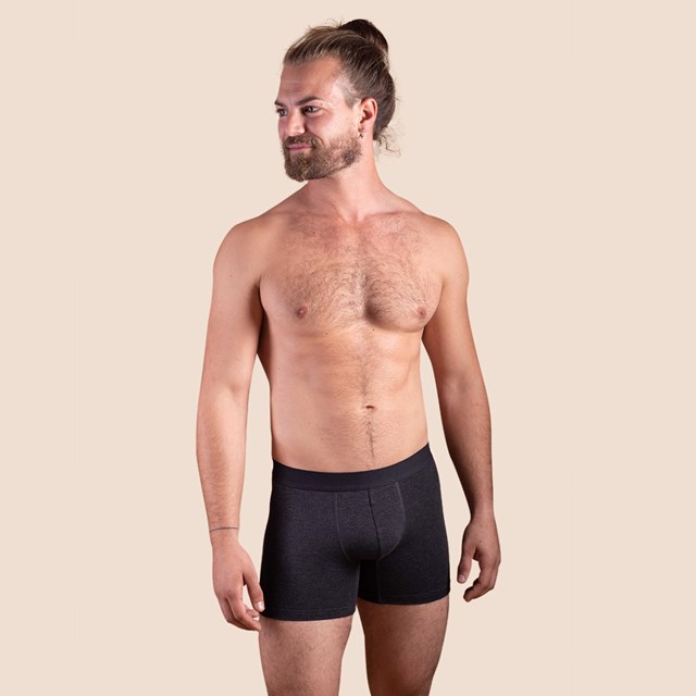 Boxer sport en tencel gris anthracite pour hommes