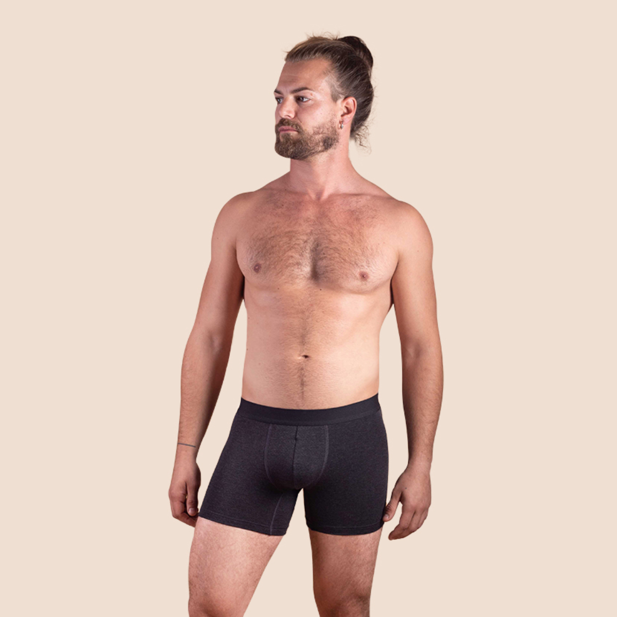 Boxer sport en tencel gris anthracite pour hommes