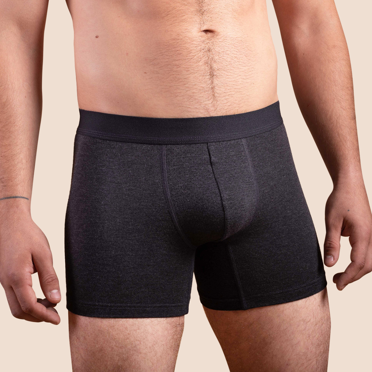Boxer sport en tencel gris anthracite pour hommes
