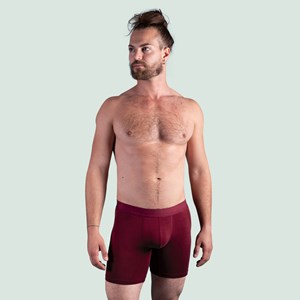 Boxer sport mi-long bordeaux - pack de 2 boxers