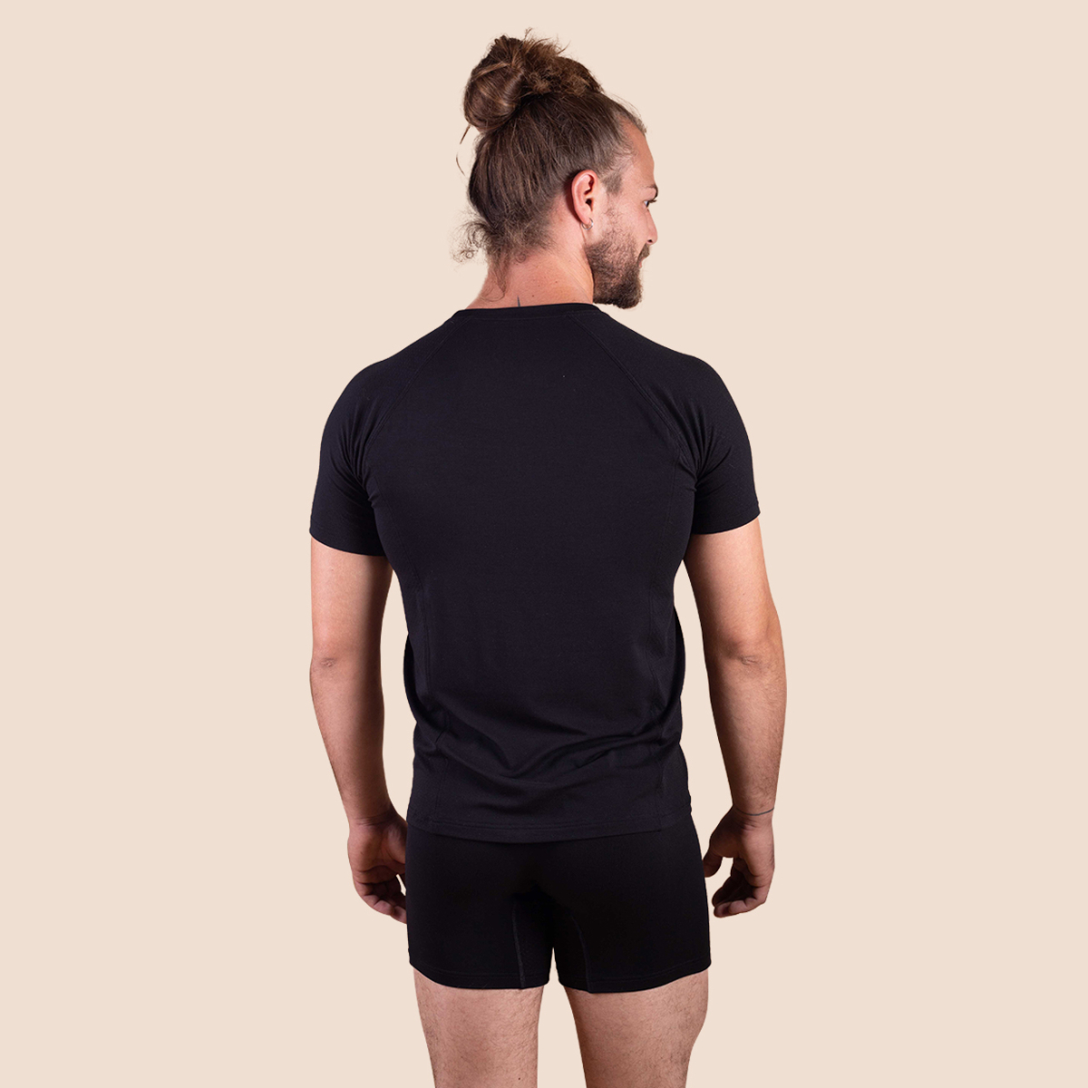 Boxer sport mi-long en tencel noir pour hommes