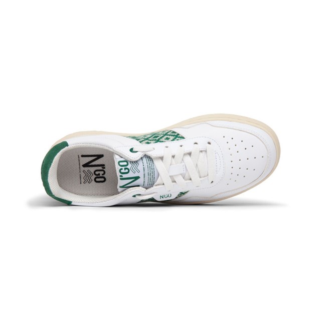 Sneakers rétro en cuir blanc - N’go 5