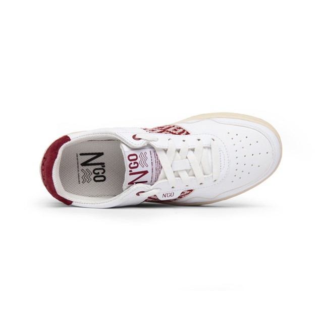 Sneakers rétro en cuir blanc - N’go 5