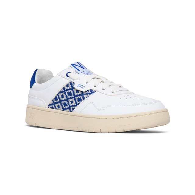 Sneakers rétro en cuir blanc - N’go 3