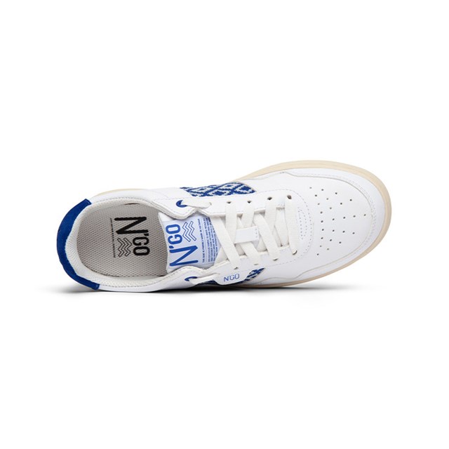 Sneakers rétro en cuir blanc - N’go 5