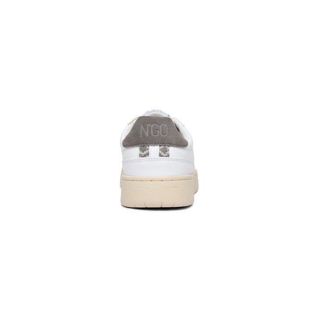 Sneakers rétro en cuir blanc - N’go 5