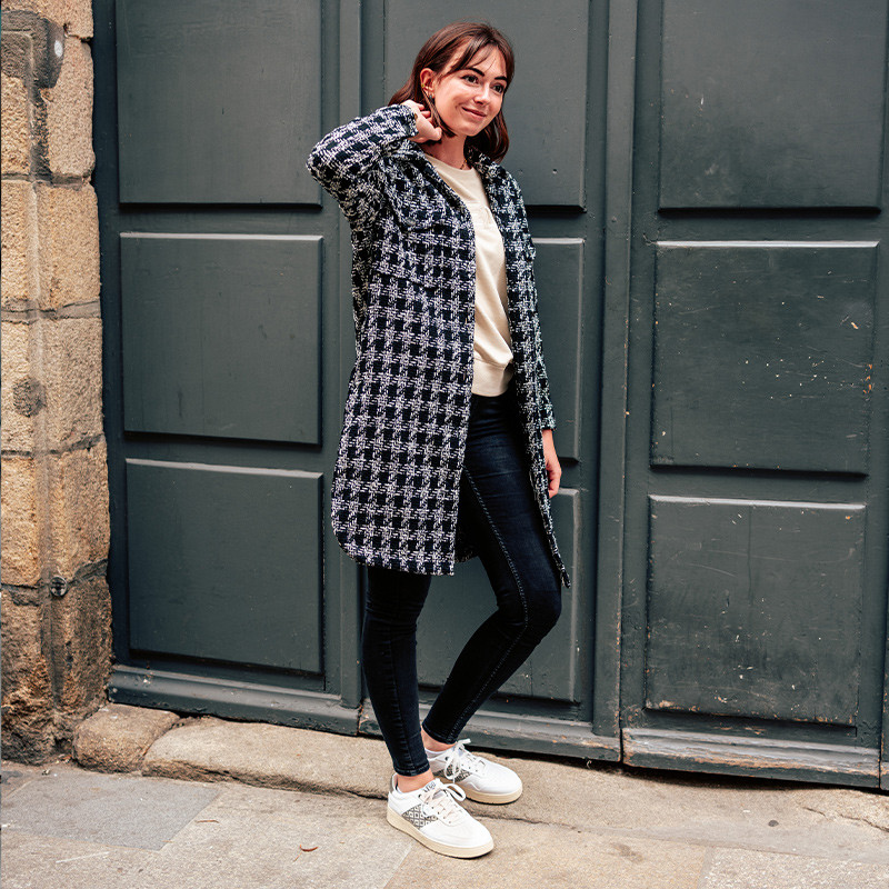 Sneakers rétro en cuir blanc - N’go 7