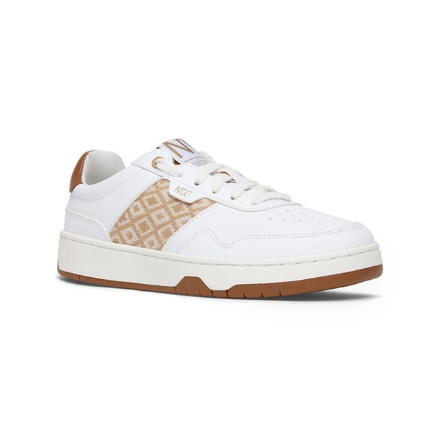 Sneakers rétro en cuir blanc - N’go 3