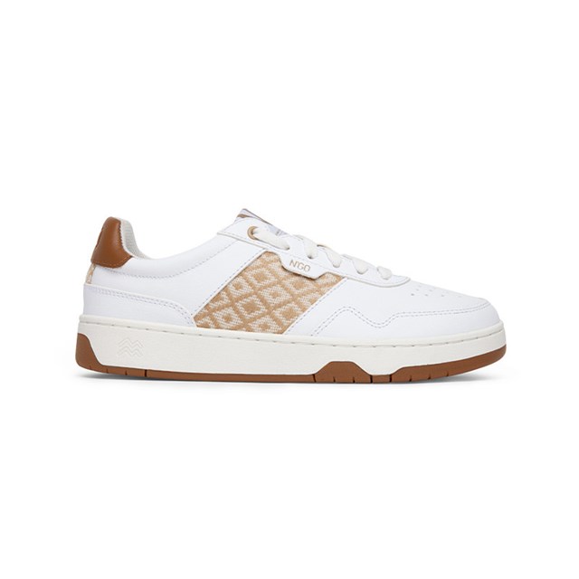 Sneakers rétro en cuir blanc - N’go 2