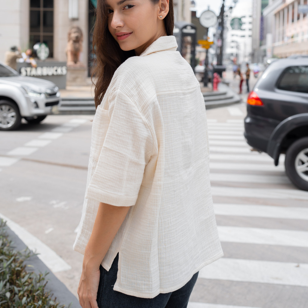 Chemise Gaze de coton manches courtes 3