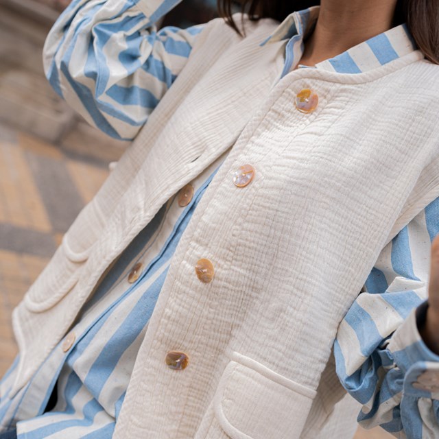 Veste sans manches Gaze de coton 4
