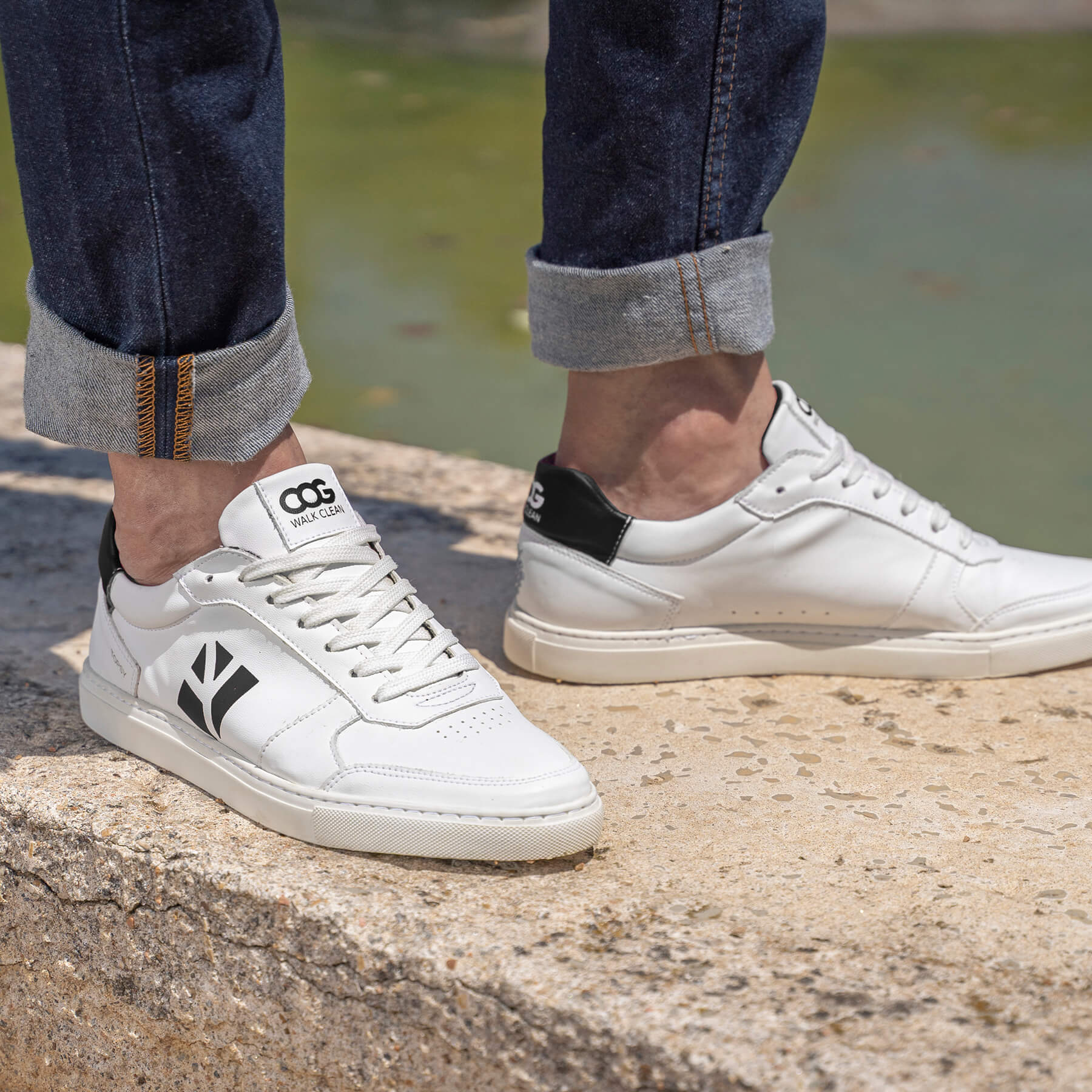 Sneaker vegan blanc et noir TOPSY de COG