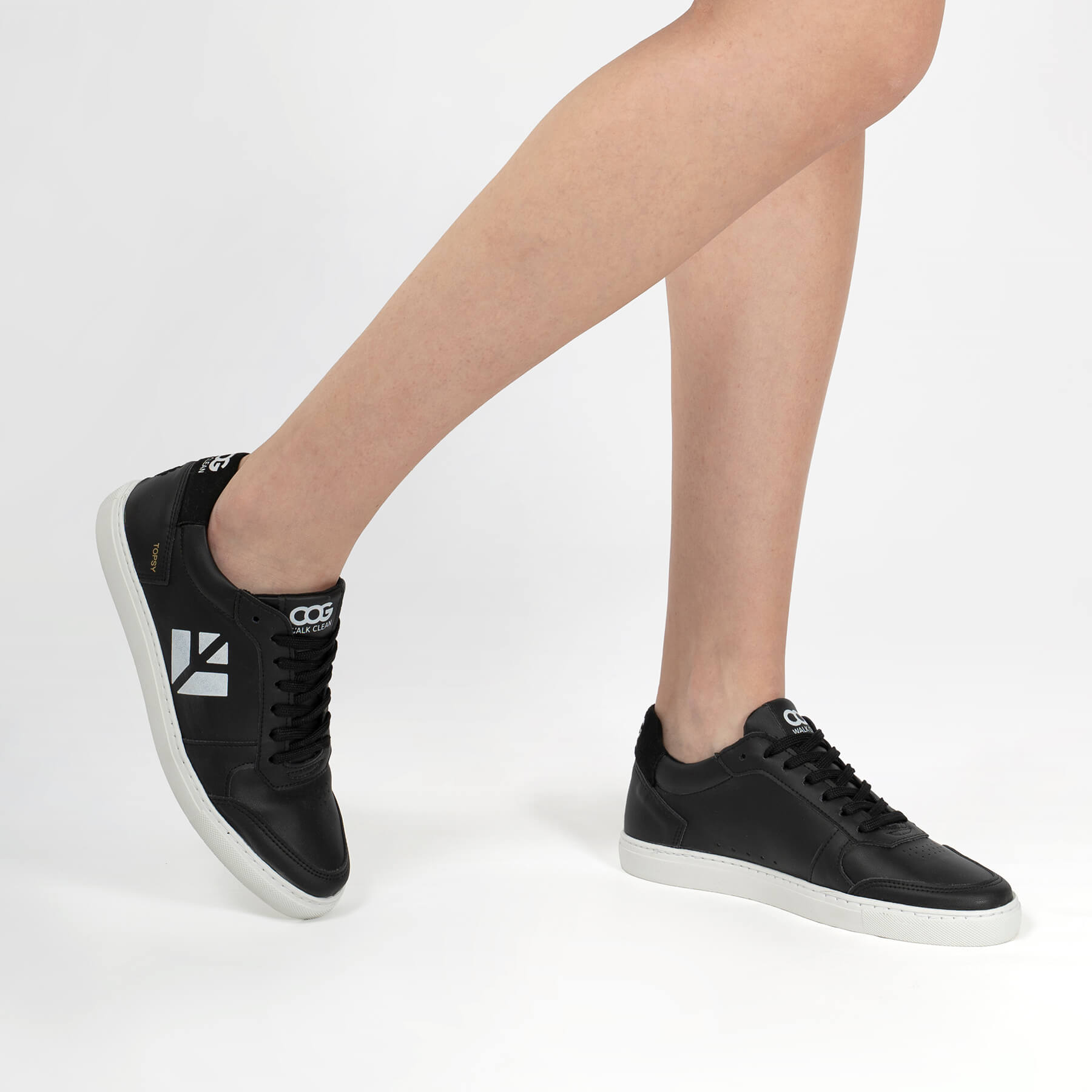 Sneaker vegan végétale Noir / Blanc TOPSY Femme 5