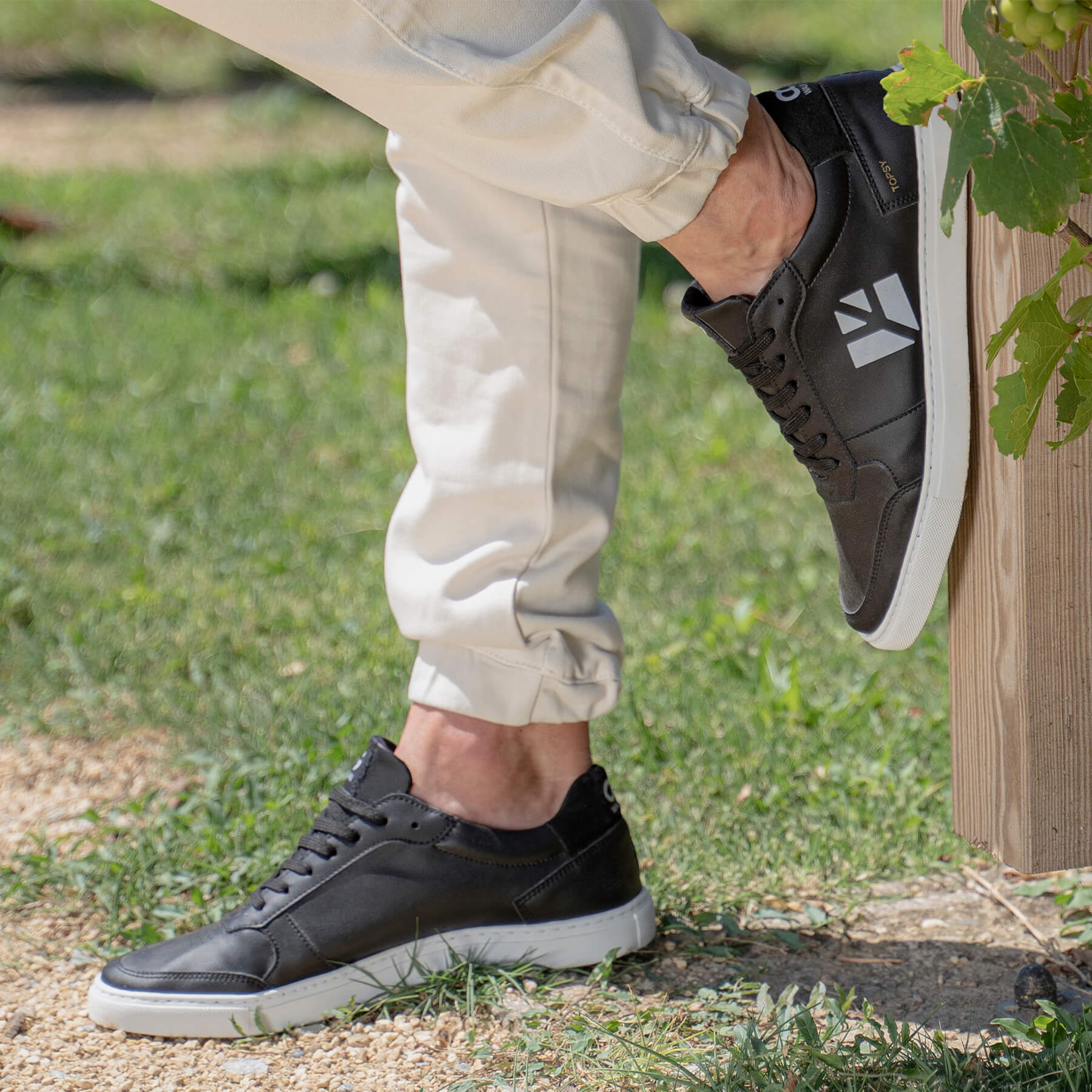 Sneaker vegan noir et blanc TOPSY de COG