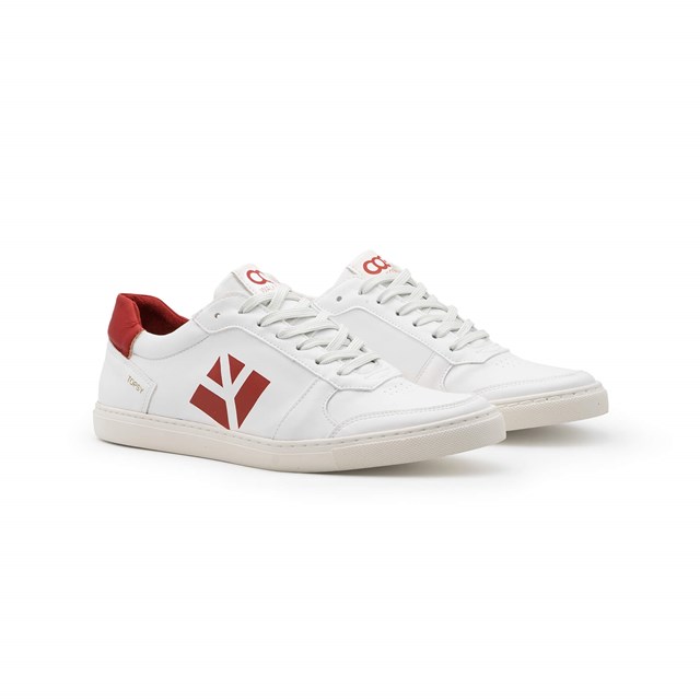 Sneaker vegan végétale Blanc / Rouge TOPSY Femme 3