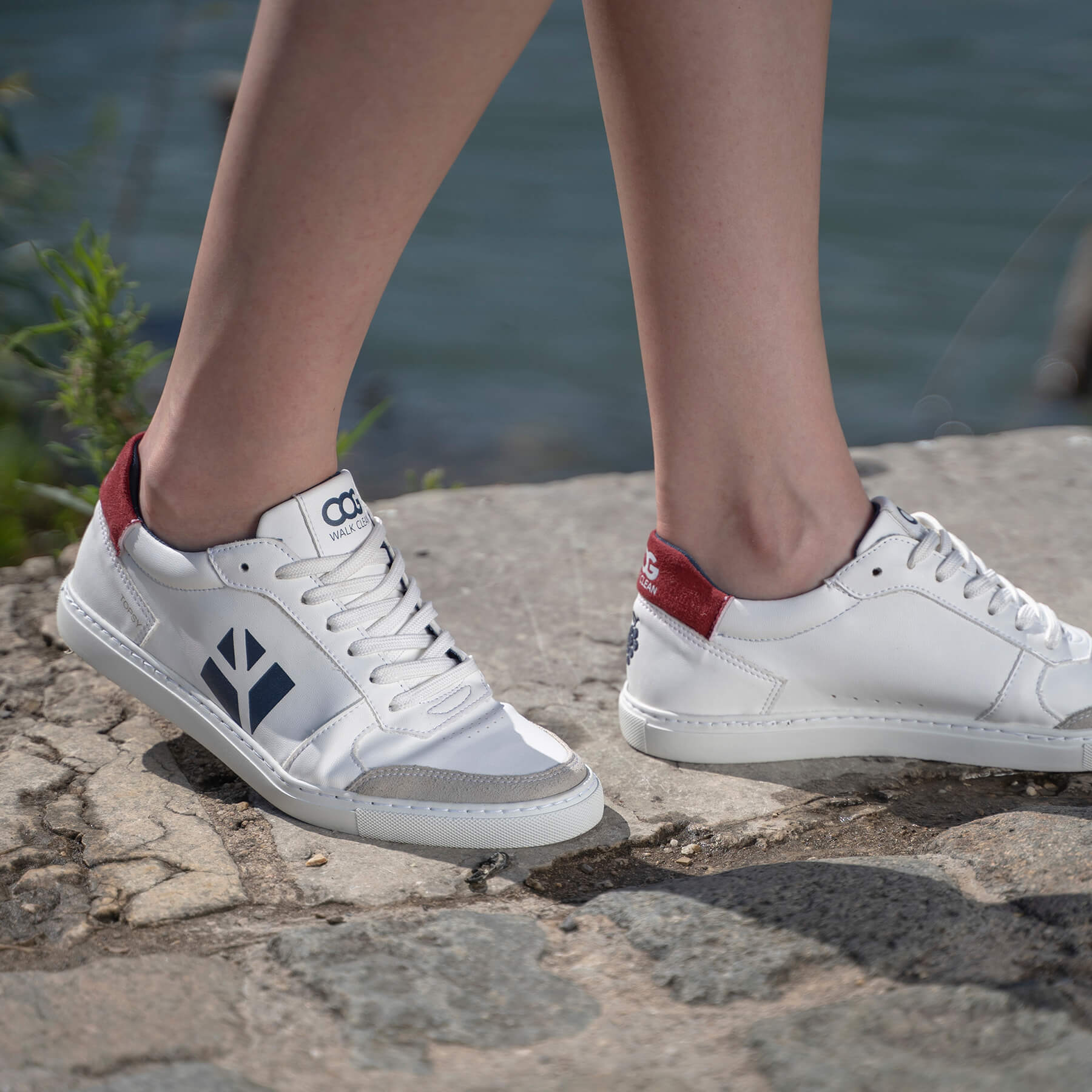 Sneaker vegan et bleu blanc rouge TOPSY de COG