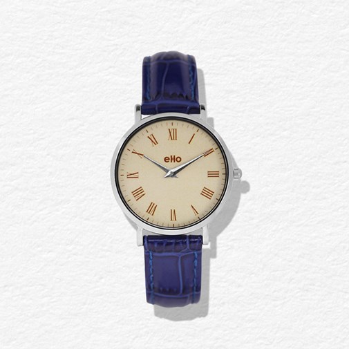 Montre Vintage Bleu Croco