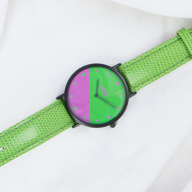 Montre Vagabonde Violette and Verdure Face