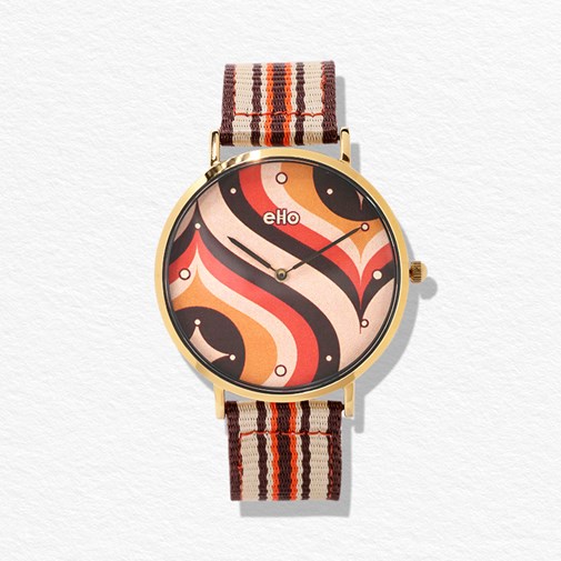 Montre Sixties Orange Pique