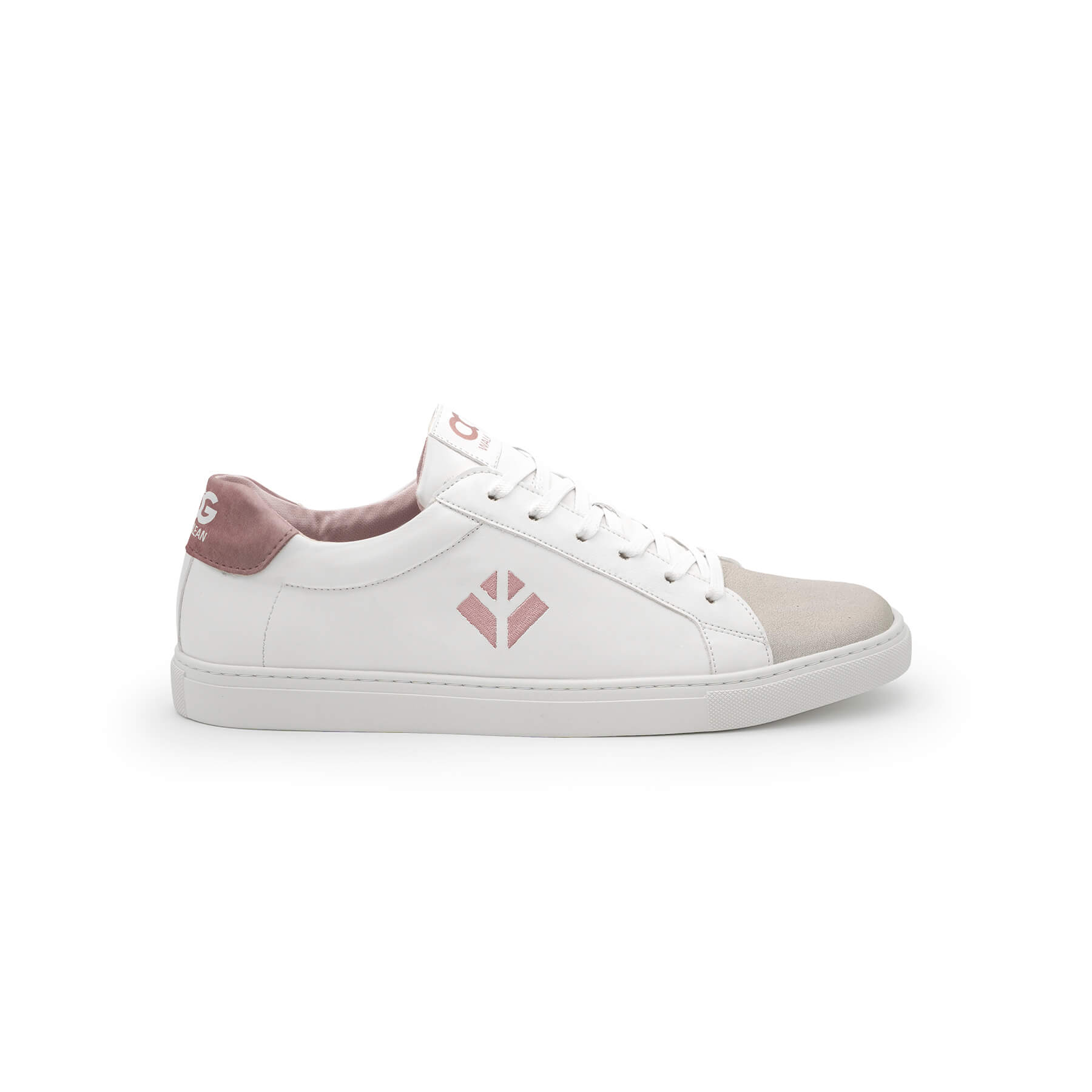 Sneaker vegan Blanc / Vieux rose Winton Femme 2