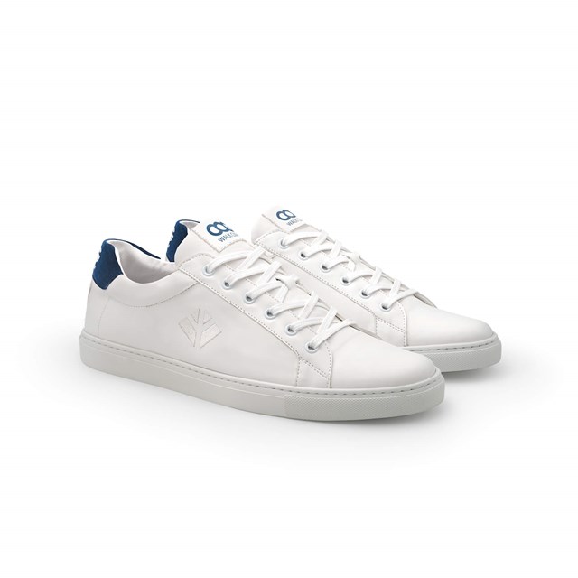 Sneaker vegan Blanc / Bleu Winton Homme 3