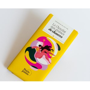 Chocolat au lait aux graines de chanvre BIO