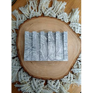 Porte-savon Marbré gris incliné en jesmonite