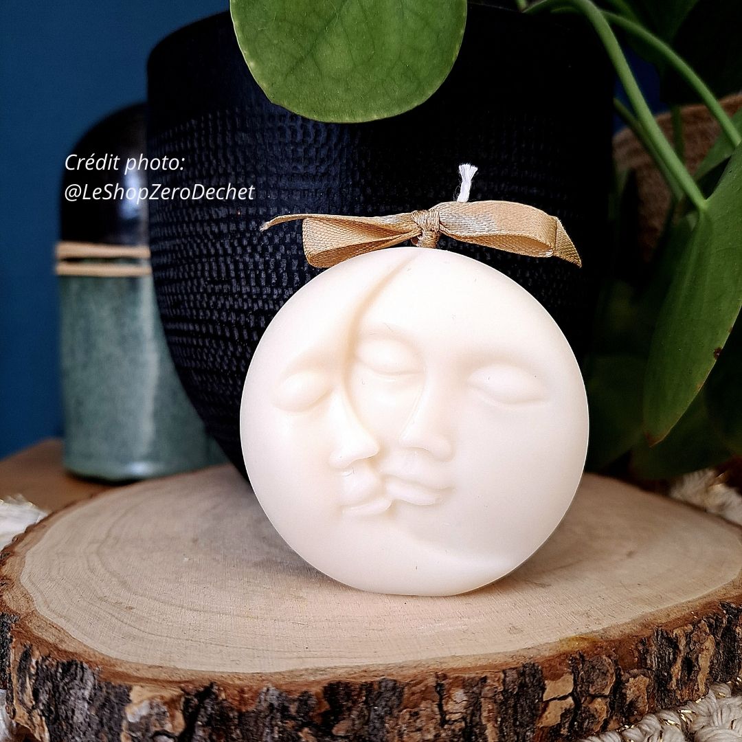 Bougie artisanale Lune parfum vanillé 2