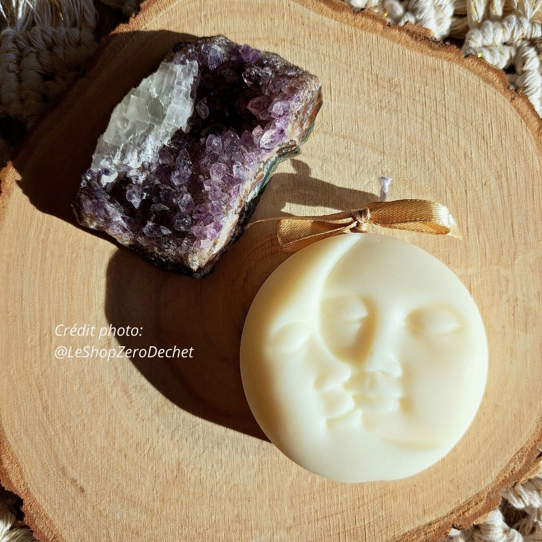 Bougie artisanale Lune parfum vanillé 5