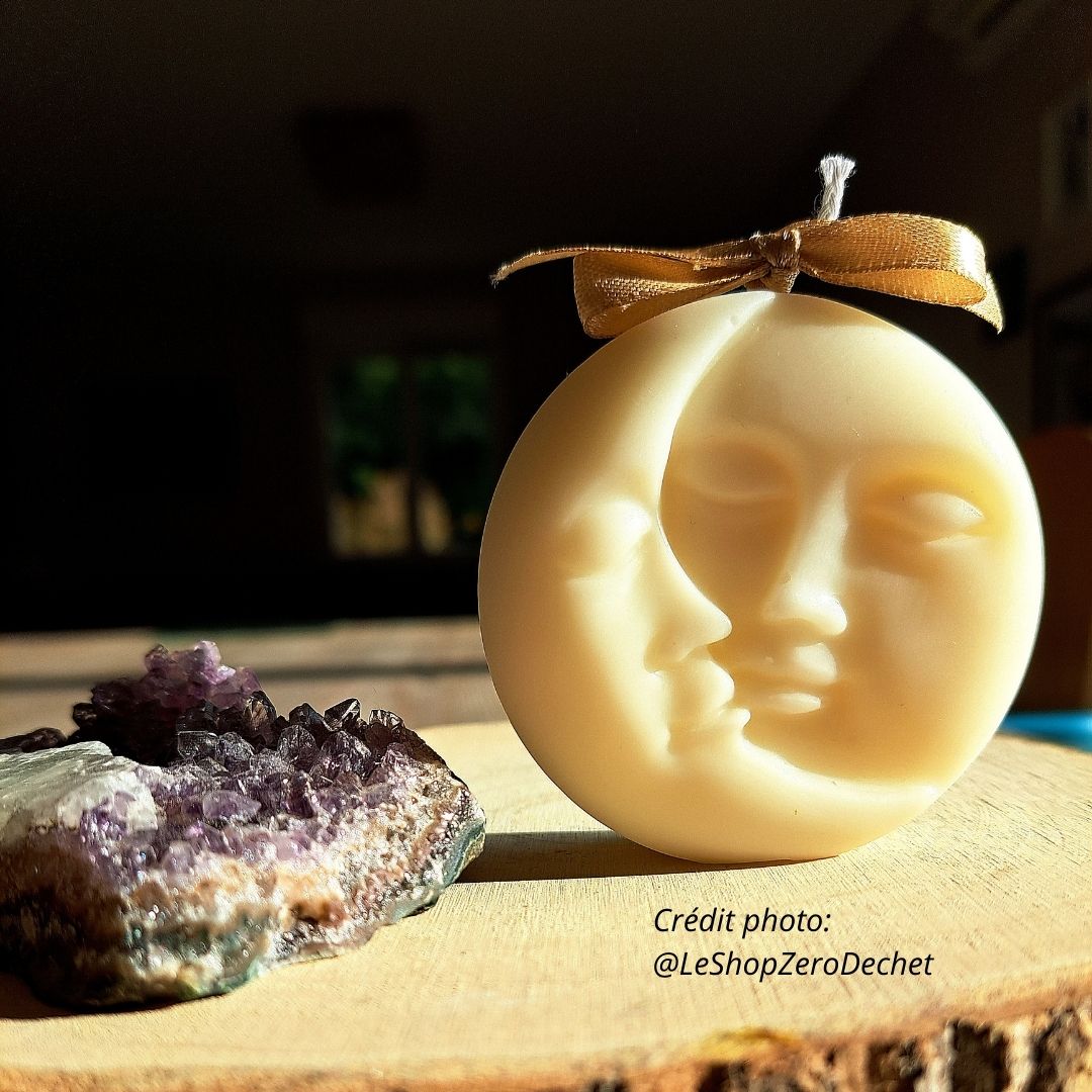 Bougie artisanale Lune parfum vanillé 6