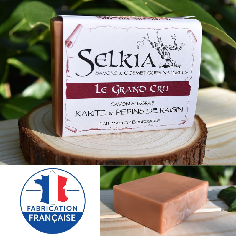 Savon Grand cru pépins de raisin  - Surgras 7% 2