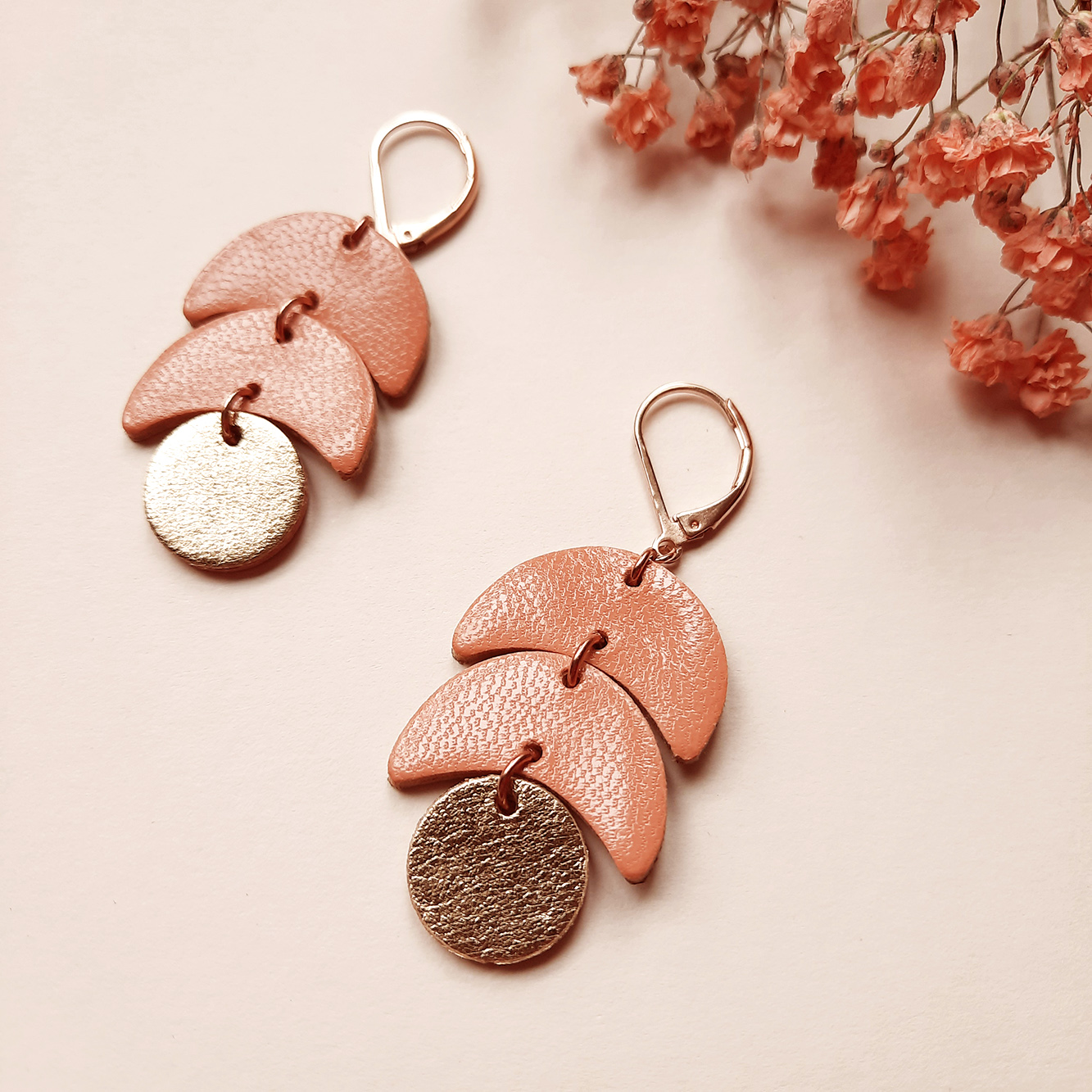Boucles d'oreilles CALDER Melon 2