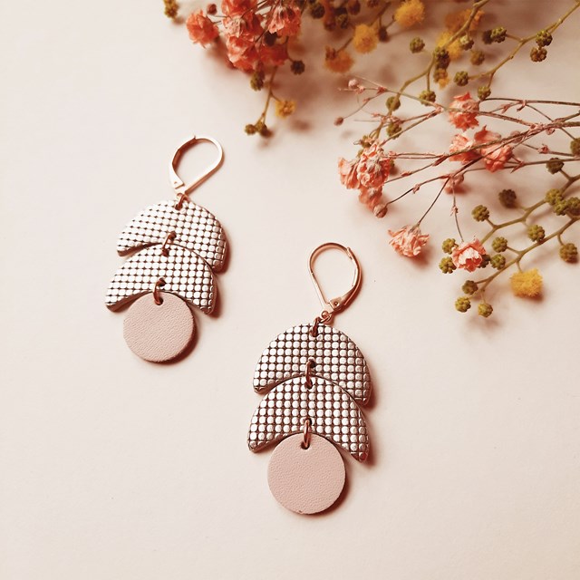 Boucles d'oreilles CALDER Rosé 2