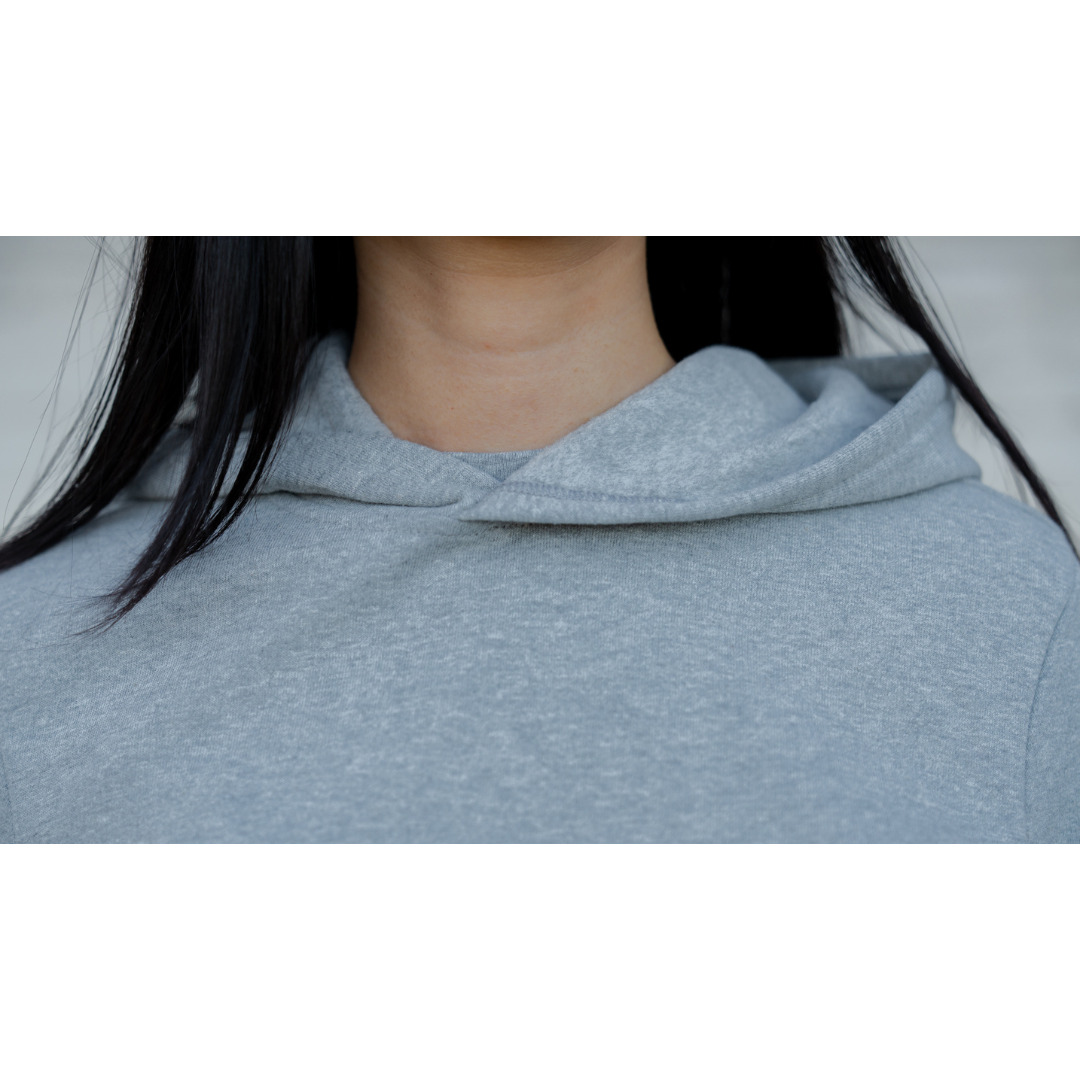 Le sweat capuche français mixte 100% coton bio | Gris chiné 9