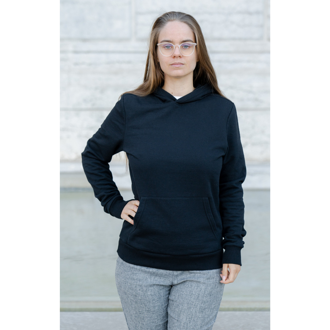 Le sweat capuche français mixte 100% coton bio | Noir 5
